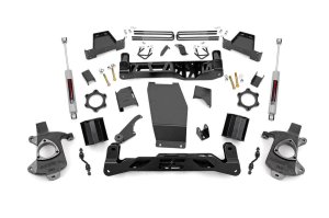 GMC Sierra 1500 Suspension Lift Kit - Rough Country - 6 Inch Lift Kit | Alum/Stamp Steel - '14-'18